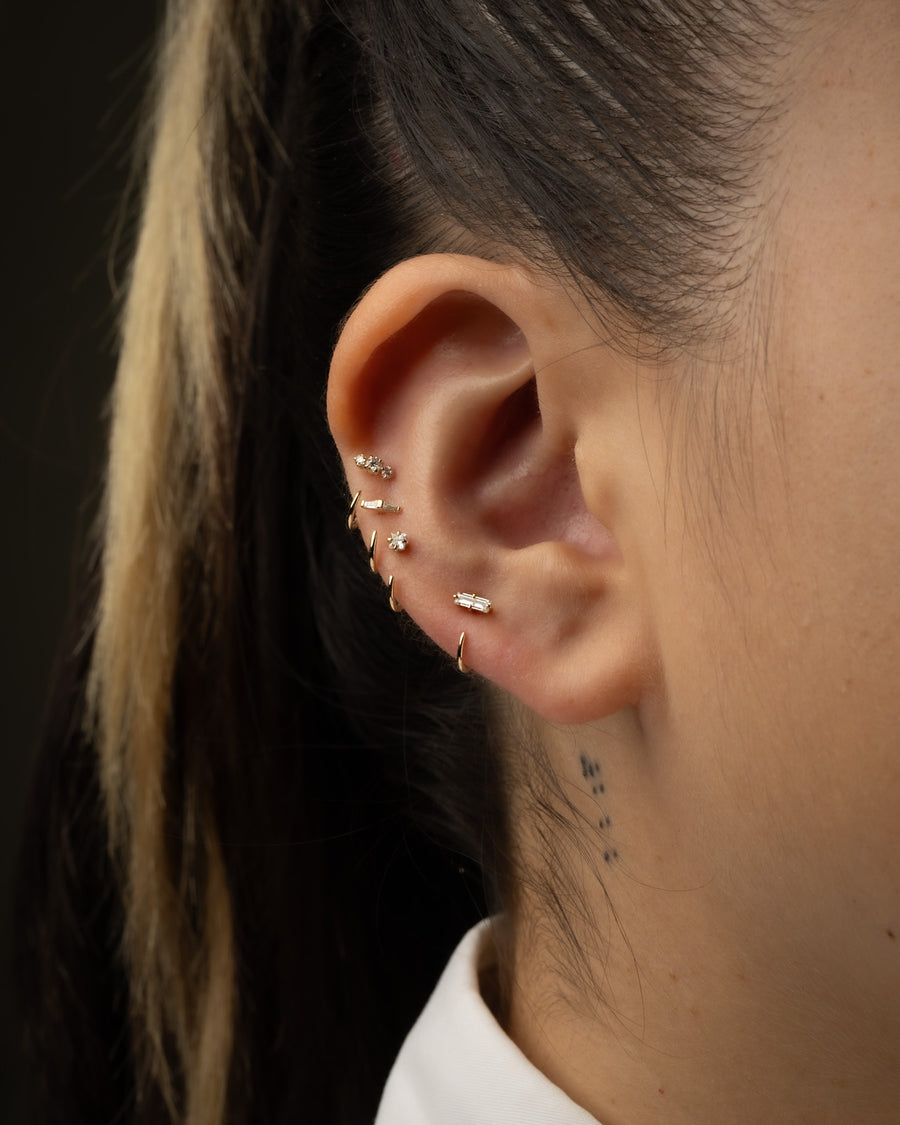 Baguette Claw Earring