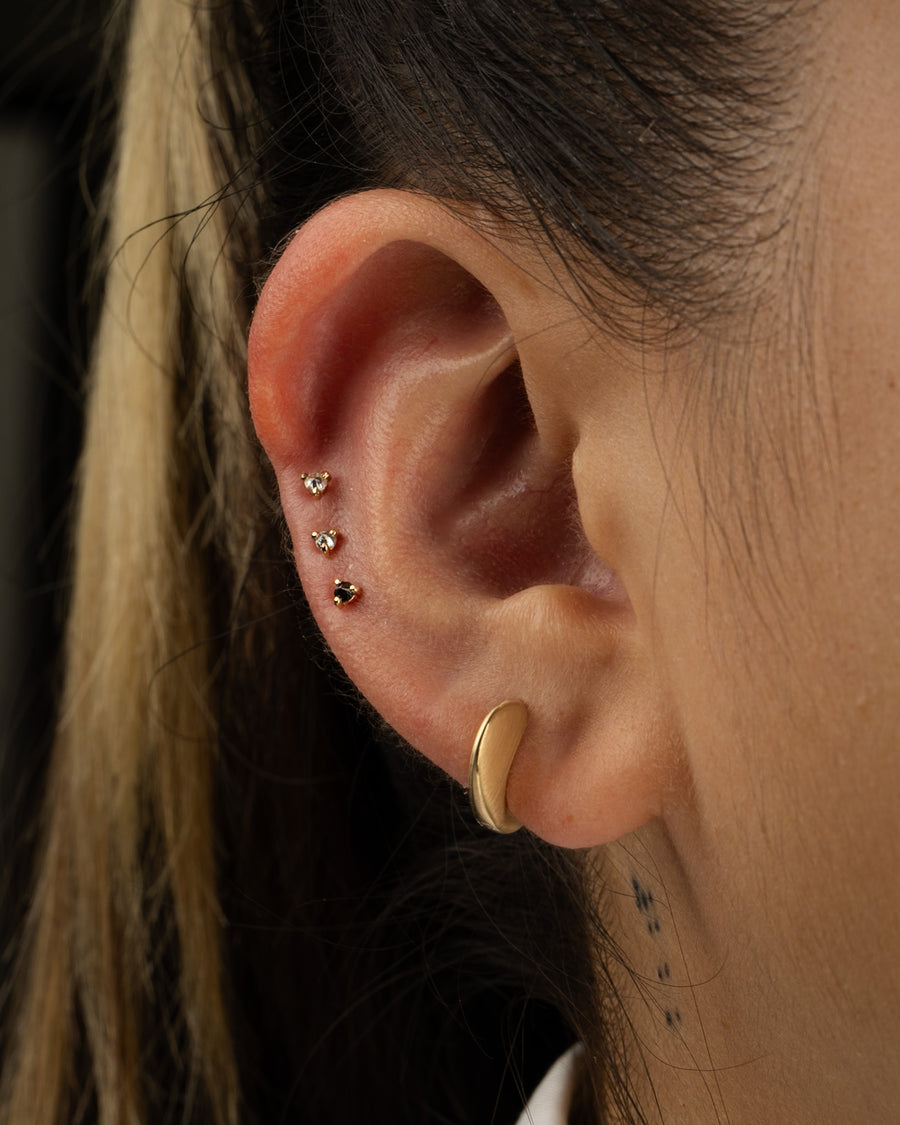 Stardust Flat Back Stud, Grey Diamond