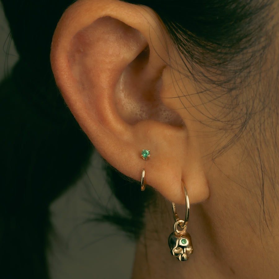 Small Emerald Claw Earring