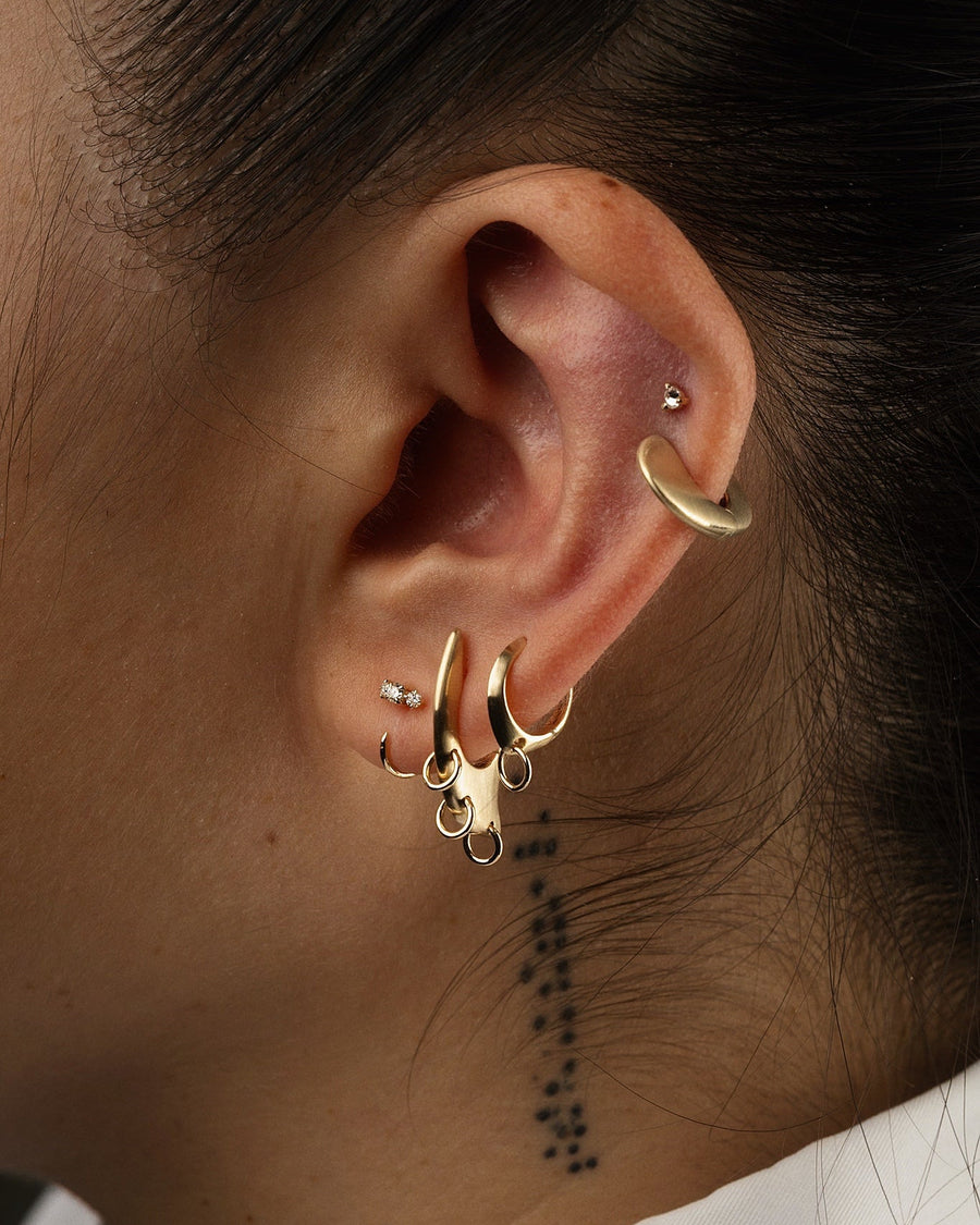 Thorn Hoop Earring, Pierced