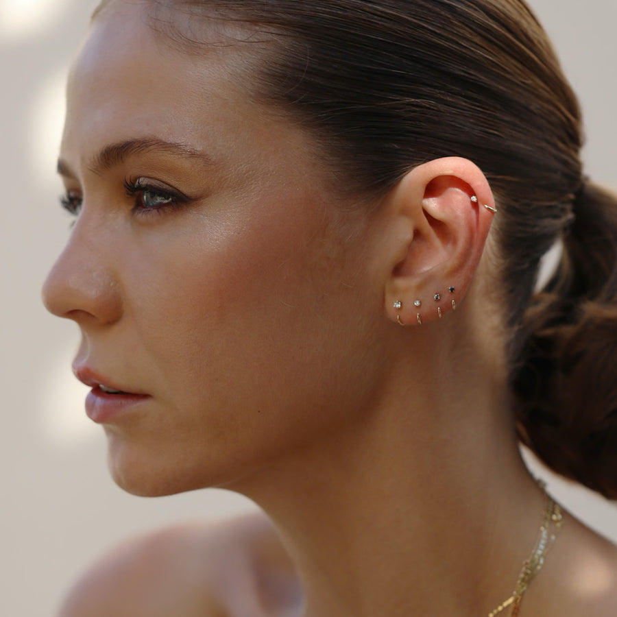 Ombre Diamond Claw Earring Set