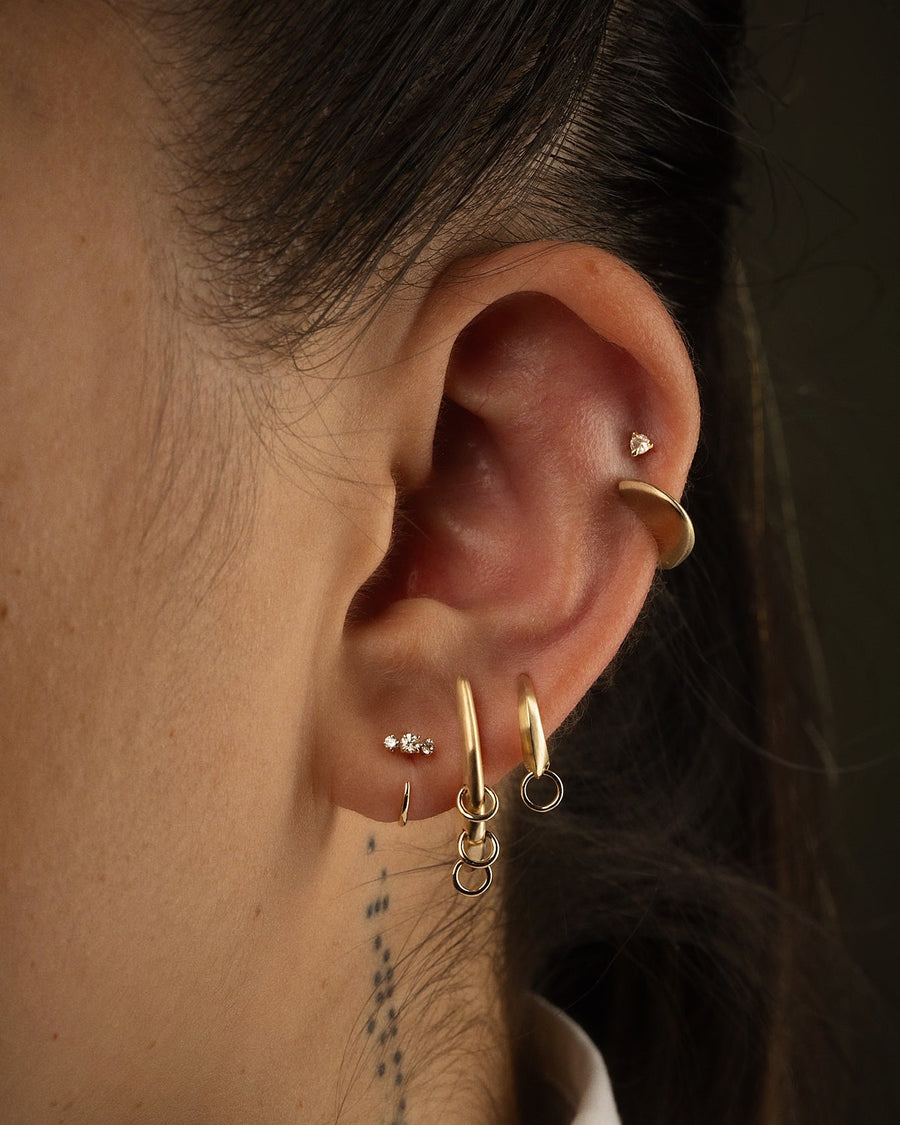 Thorn Hoop Earring, Pierced