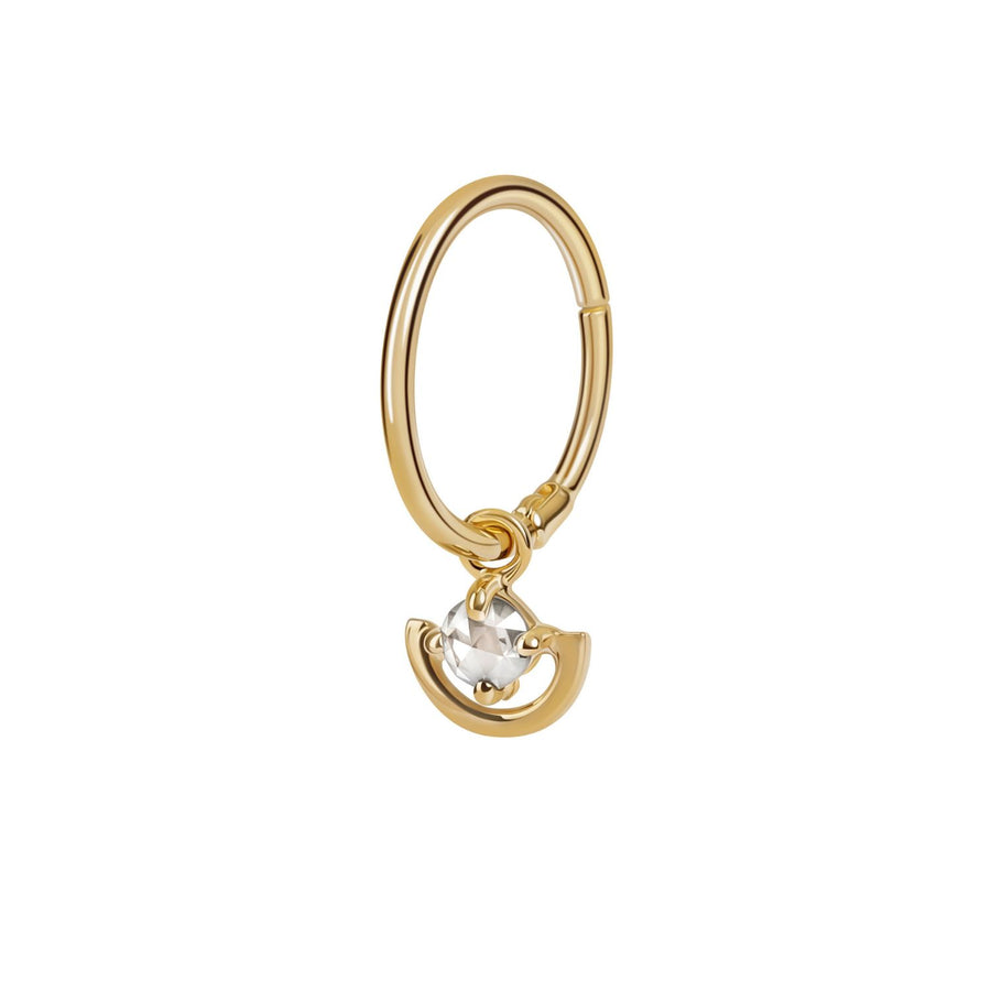 Cradled Diamond Hoop, Mist