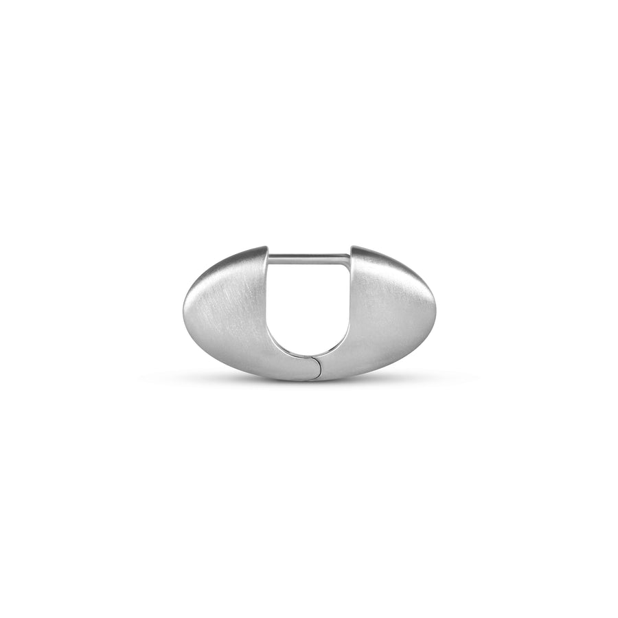 Ellipse Hoop Earring, Silver