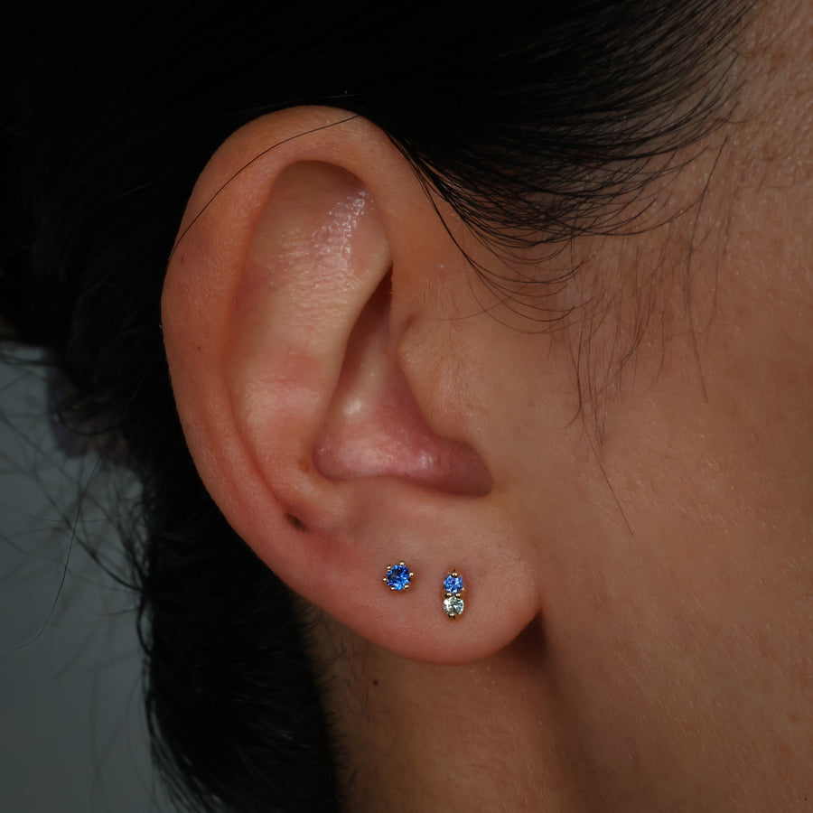 Sapphire Flat Back Stud