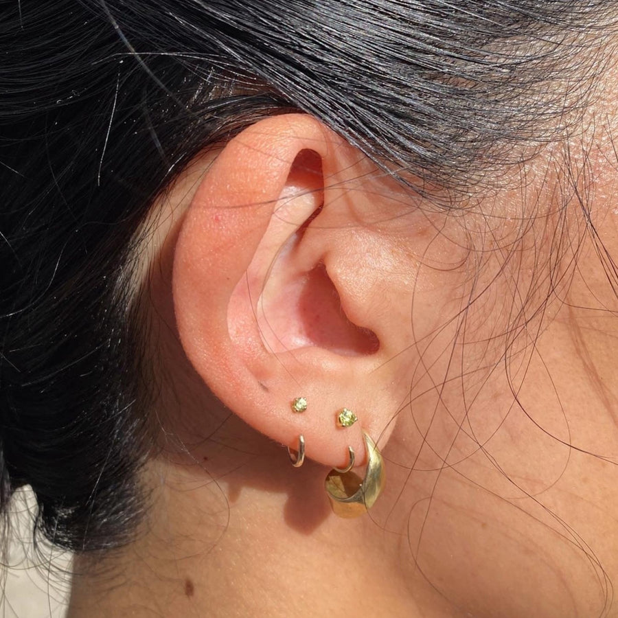 Large Peridot Claw Earring