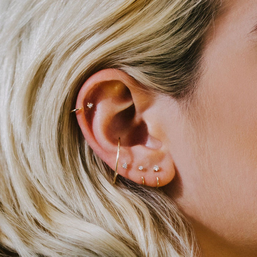Large Diamond Claw Earring